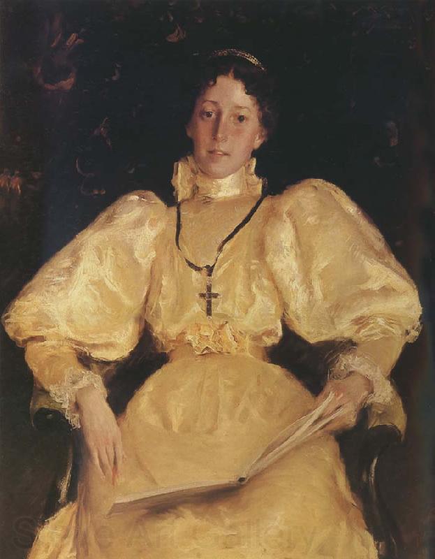 William Merritt Chase Golden noblewoman Norge oil painting art
